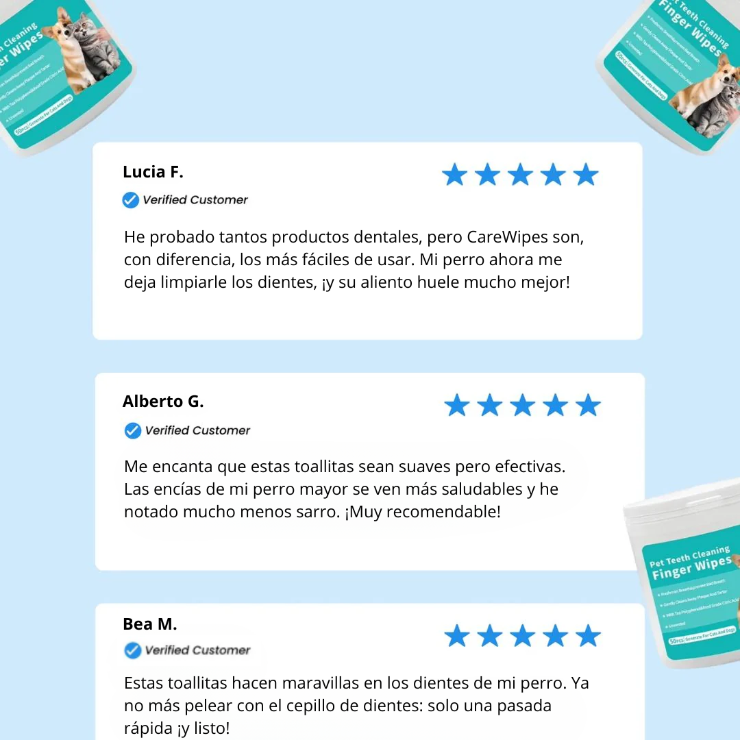 CareWipes™ Protege de problemas dentales a tu mascota