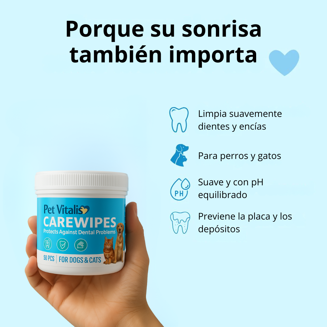 CareWipes™ Protege de problemas dentales a tu mascota
