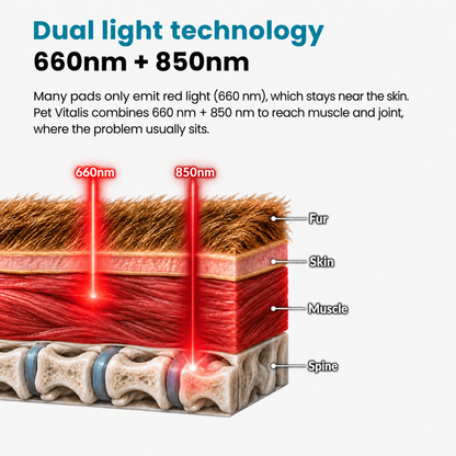 Dual light technology 660 nm and 850 nm infographic